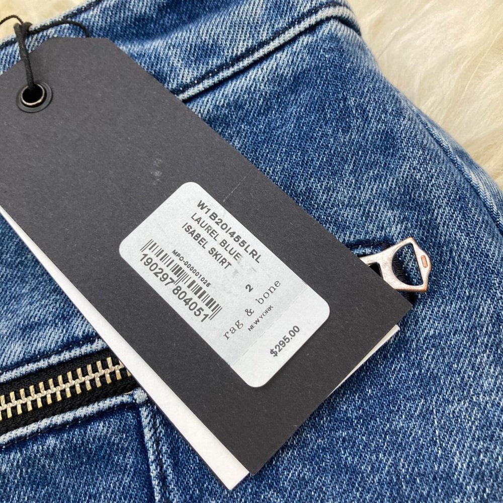 rag & bone Isabel Zip-Front Denim Mini Skirt - Picture 8 of 15